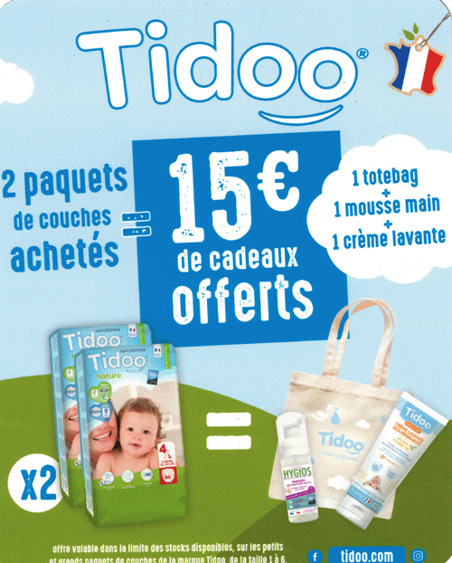Opération Tidoo 15€ de cadeaux offerts !